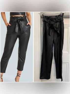 NWT COMMANDO FAUX LEATHER PAPERBAG PANTS SMALL RETAIL $188
